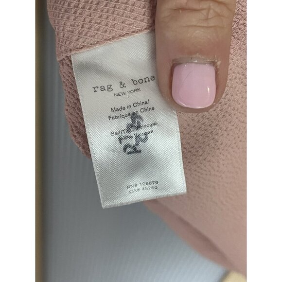 Rag & Bone Tia Sleeveless Top Button Trimmed Tank Pink Sz M Summer Designer - Picture 6 of 8